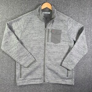 Criquet Jacket Men 2XL Gray Golf Full Zip Fleece Lined Modern NEW